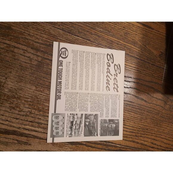 VTG 1990 Brett Bodine Quaker State Racing Driver Card NASCAR King Racing Buick - Picture 3 of 3